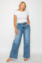 bytos Full Size High Rise Wide Leg Jeans with Pockets