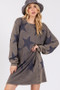 SAGE + FIG Washed Star Print Round Neck Dress