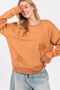 SAGE + FIG Star Patch Long Sleeve Sweatshirt