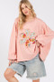 SAGE + FIG Flower Patch Dropped Shoulder Oversize Top