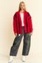 Davi & Dani Cable-Knit Color Block Open Front Cardigan