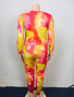 Women'S Fall Winter Tie Dye Long Sleeve Plus Size Two Piece Pants Set