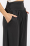 Mittoshop Stretch Banded Waist Wide Leg Pants with Pockets