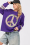SAGE+FIG Peace Applique Patch Long Sleeve Top