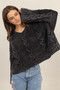 HYFVE Cable Knit V-Neck Dropped Shoulder Oversized Sweater