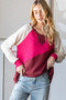 HOPELY Color Block Long Sleeve T-Shirt