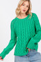 SAGE + FIG Cable-Knit Long Sleeve Sweater
