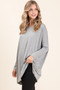 BOMBOM Round Neck Long Sleeve Oversized Top