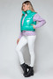 Snobbish Zip Up Turtleneck Shiny Quilted Vest