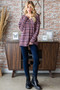 Heimish Full Size Plaid V-Neck Long Sleeve Top