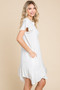 Culture Code Full Size Short Sleeve Ruffled Asymmetric Hem Dress