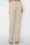 RISEN Full Size High Rise Side Slit Cargo Bootcut Jeans