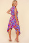 Haptics Full Size Mock Neck Sleeveless Printed Dress