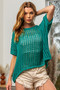 BiBi Hollowed Out Short Sleeve Knit Cover Up