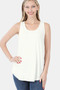 Zenana Round Neck Curved Hem Tank