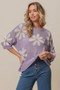 BiBi Floral Pattern Slit Sweater
