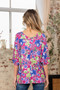 Sew In Love Full Size V-Neck Floral Half Sleeve Top
