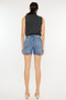 Kancan Distressed High Waist Denim Shorts