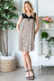 Heimish Full Size Sleeveless Animal Print Mini Dress