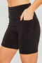 Love Tree High Waist Seam Detail Active Shorts