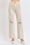 Judy Blue Full Size High Waist Distressed Wide Leg Jeans