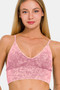 Zenana Washed Ribbed Bra Padded Cami