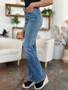 Judy Blue Full Size Mid-Rise Waist Straight Jeans