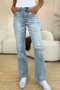 Judy Blue Full Size High Waist Distressed Straight Jeans