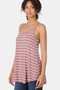 Zenana Striped Curved Hem Cami