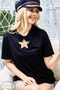 BiBi Star Cutout Short Sleeve T-Shirt