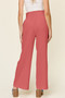Double Take Full Size Texture Smocked Waist Wide Leg Pants