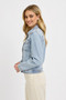 RISEN Light Wash Button-Down Classic Denim Jacket