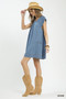Umgee Stone Washed Denim Mini Dress