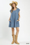 Umgee Stone Washed Denim Mini Dress