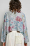 POL Floral Print Button-Down Knit Cardigan