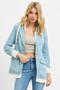 RISEN One Button Blazer with Hoodie Jacket