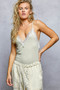 POL Lace Detail V-Neck Ribbed Cami