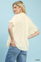 Umgee Textured Ruffle Sleeve Blouse