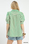 Umgee Striped Puff Sleeve Blouse