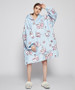 Flannel loungewear warm hooded nightgown