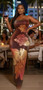 Metallic Flower Tube Maxi Dress