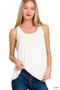 Zenana Flowy Hem Rayon Sleeveless Tank Top