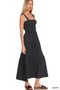 Zenana Smocked Tiered Midi Dress