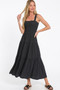 Zenana Smocked Tiered Midi Dress