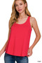 Zenana Flowy Hem Rayon Sleeveless Tank Top