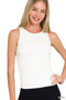 Zenana Premium Rayon Double Layered Round Neck Tank Top