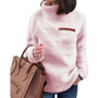 Women Zip Turtleneck Thermal Sweater