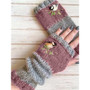 Women Fall Winter Warm Patchwork Embroidered Gloves