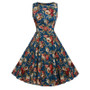 summer Women retro sleeveless print dress
