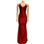 Women Sexy Sleeveless V-Neck Bodycon Long Fishtail Evening Dress